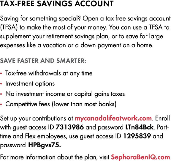 TAX FREE SAVINGS ACCOUNT Saving for something special? Open a tax free savings account (TFSA) to make the most of you...